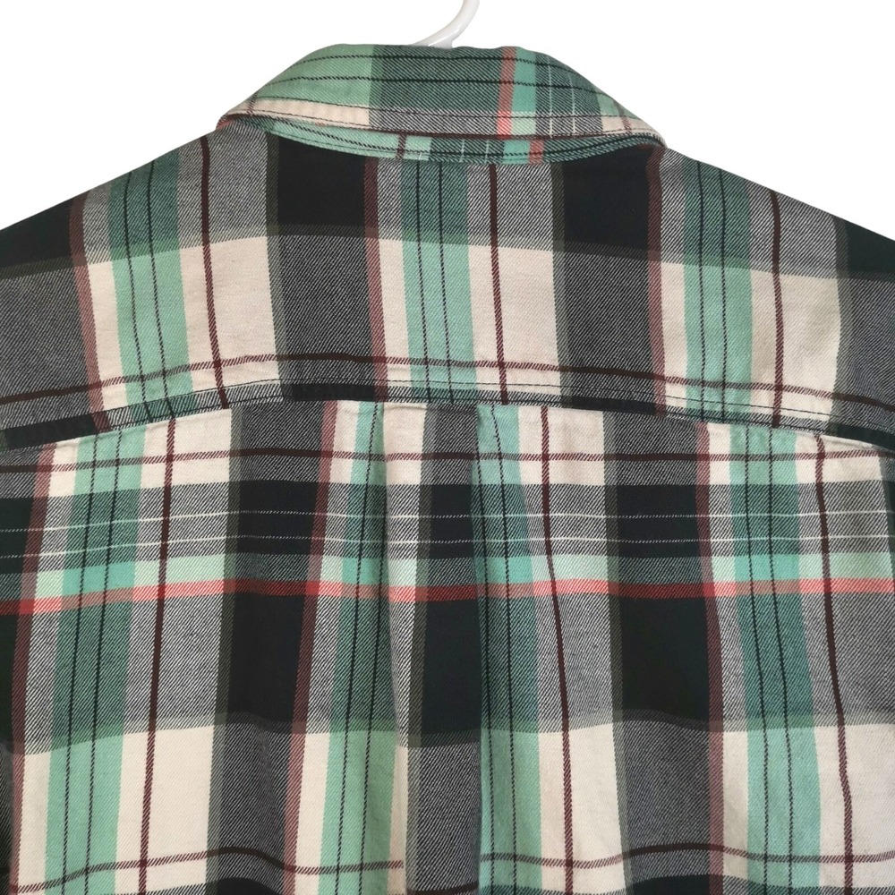 The North Face Shirt Mens Multicolor Plaid Flannel Long Sleeve Size M PIT 22in - Picture 4 of 5